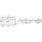 Set dulap Comad Adel Oak ADEL OAK 82-80-B-2S, lavoar Comad Sky SKY80/DP-8099