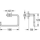 Set perie de toaletă Grohe Essentials 40513AL1, suport prosop Grohe Essentials 40510AL1, 40507AL1, 40508AL1, 40511AL1, 40372001