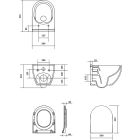 Set vas WC Cersanit Zen K109-053-ECO, capac WC Cersanit Urban Harmony K98-0133-ECO