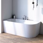 Set cadă de colț Oltens Hulda 11005000, paravan cadă Oltens Sela 23202100