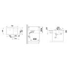Set chiuvetă din granit Blanco Legra 8 526223, baterie bucătărie Blanco Mida 517742