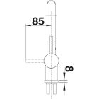 Set chiuveta din ceramica Blanco Subline 500-U 523740, baterie bucătărie Blanco Linus-S 526684