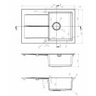 Set chiuvetă din granit Berg Hobart BRQ1911AXL, baterie bucătărie Berg Porta WW 130231PH