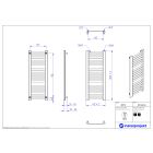 Set calorifer de baie Instal Projekt Retto RET-40/110C12, set termostatic Instal Projekt Z17 606400001C12