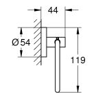 Set buton de spălare Grohe Even 38966KF0, perie de toaletă Grohe Start 411852430, 412002430, 411732430