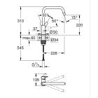 Set chiuveta din otel Grohe K700 31574SD1, baterie bucătărie Grohe Start 304702430