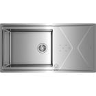 Set chiuveta din oțel cu sifon Teka Brooklyn 115100023, baterie bucătărie Teka Brooklyn 116030056