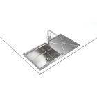 Set chiuveta din oțel cu sifon Teka Brooklyn 115100023, baterie bucătărie Teka Brooklyn 116030056