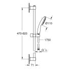 Set baterie de duș Grohe Essence 33636001, set de duș Grohe Vitalio Start 27942001