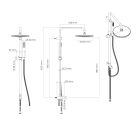Set set de duș Oltens Molle 36020100, baterie de duș Oltens Jog 33003100