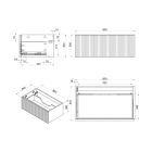 Set dulap Ksuro 02 50003030, blat Ksuro 02 53003030