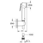 Set baterie de duș Grohe Essence 24057DL1, set baterie bideu Grohe Tempesta 27513DL1