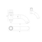 Set set de duș Oltens Molle 36504300, pipă baterie Oltens Numa 39106300