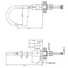 Set chiuvetă din granit-oțel Quadron Michael FUS_M7848BI_3623500BS, inserție scurgătoare Quadron Q R3825BL_MP