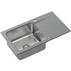 Set chiuvetă din granit-oțel Quadron Edward FUS_E7844SZ_3623500BS, inserție scurgătoare Quadron Q R3825GR_MP