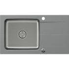 Set chiuvetă din granit-oțel Quadron Edward FUS_E7844SZ_3623500BS, inserție scurgătoare Quadron Q R3825GR_MP