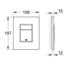 Set cadru încastrat Grohe Solido 38971000, buton de spălare Grohe Even 38966KV0