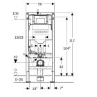 Set set vas și capac Geberit iCon 503.048.00.1, cadru încastrat Geberit Duofix 111.320.00.6
