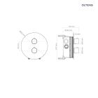 Set baterie cadă-duș Oltens Katla 34600800, pipă baterie Oltens Molle 39100800, 39304800, 37102800, 37200800