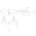 Set baterie cadă-duș Oltens Molle 34112800, duș de mână Oltens Ume 37102800, 37402800, 37200800