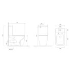 Set vas WC compact Oltens Hamnes 44501000, capac WC Oltens Hamnes 45111000