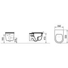 Set vas WC Ceramica Dolomite Mayka D482501, capac WC Ceramica Dolomite Mayka S483301