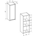 Set dulap Comad Aster Green ASTER GREEN 80-30-1D, regal Comad Dalia Cashmere CREMONA UN 83-15-80 SM