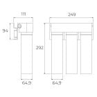 Set baterie pentru filtru apă Teka Uni 116080001, filtru sub chiuvetă Teka TWF 118510002