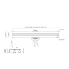 Set capac de scurgere liniară Oltens Langan Slim 30018910, grătar rigolă liniară Oltens Langan Slim 30014300