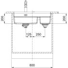 Set chiuvetă din granit Franke Kanon 125.0749.676, baterie bucătărie Franke Lina 115.0626.082