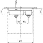 Set chiuvetă din granit Franke Kanon 125.0749.678, baterie bucătărie Franke Lina 115.0626.057