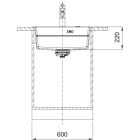 Set chiuvetă din granit Franke Kanon 114.0749.633, baterie bucătărie Franke Lina 115.0693.229