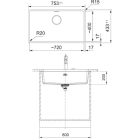 Set chiuvetă din granit Franke Maris 125.0751.422, baterie bucătărie Franke Lina 115.0626.082
