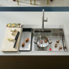 Set chiuveta din otel Franke Box 127.0749.856, baterie bucătărie Franke Eos 115.0590.045