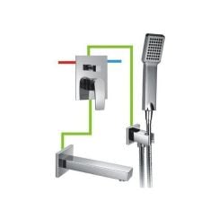 Omnires Murray bateria wannowa podtynkowa kompletna chrom MU6135BWPK