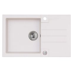 Alveus Rock chiuvetă din granit 78x48 cm alb 1203011