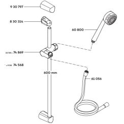 Kludi Zenta suport bară 83031405-00