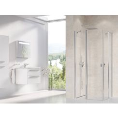 Ravak Chrome uși de duș 80 cm înclinabilă aluminiu luciu/sticlă transparentă 1QV40C00Z1