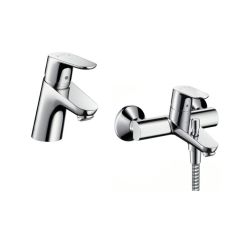 Set baterie cadă-duș Hansgrohe Focus 31940000, baterie lavoar Hansgrohe Focus 31730000