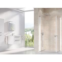 Ravak Chrome uși de duș 80 cm înclinabilă alb luciu/sticlă transparentă 1QV40101Z1
