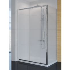 New Trendy New Corrina cabină de duș 120x80 cm dreptunghiular aluminiu luciu/sticlă transparentă D-0090A/D-0078B