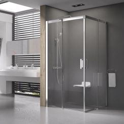 Ravak Matrix cabină de duș 90x90 cm pătrat aluminiu luciu/sticlă transparentă 1WV77C00Z1