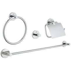 Grohe Essentials set de accesorii 4 în 1 StarLight Chrome 40776001