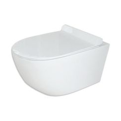 Rea Carter set vas+capac soft close agăţat fără guler alb REA-C1400