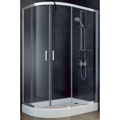 Besco Modern 185 cabină de duș 120x90 cm semicircular crom luciu/sticlă grafit MA-120-90-G