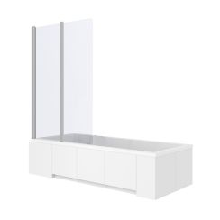 Rea Agat paravan cadă 80 cm două piese crom luciu/sticlă transparentă REA-W0700