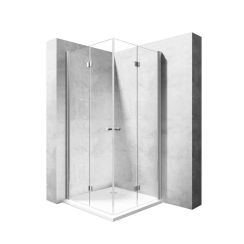 Rea Fold N cabină de duș 90x90 cm pătrat crom luciu/sticlă transparentă REA-K9991
