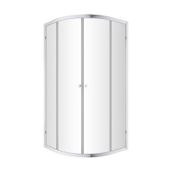 Omnires Bronx cabină de duș 100x80 cm semicircular crom luciu/sticlă transparentă S203080/100CRTR