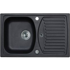 Alveus Record chiuvetă din granit 78x48 cm negru 1115191
