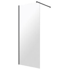 Omnires Marina perete de duș 120 cm negru mat/sticla transparentă DNR12XBLTR
